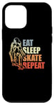 Coque pour iPhone 12 mini Eat Sleep Skate Repeat Skateboard pour garçons