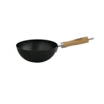 Dexam Non-Stick Standard Gauge Carbon Steel Wok, 20cm