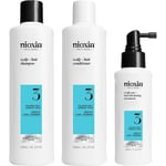 Nioxin SYSTEM 3 Färgat, lätt uttunnat hår System 3 3-Stufen-System Scalp + Hair Shampoo 300 ml + Scalp + Hair Conditioner 300 ml + Scalp Care + Hair Thickening Treatment 100 ml 700 ml (594,00 kr / 1 l)