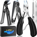 Coupe Ongle Ergonomique, Coupe Ongles Pieds Dur et Epais，Pince a Ongles Pieds pour Personnes Agees Senior, Large Ouverture de la Mâchoire Couteau à ongles Professionnel