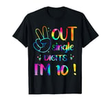 Peace Out Single Digits I'm 10 Year Old 10th Girl's Birthday T-Shirt