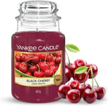 Yankee Candle Scented Candle | Black Cherry Large Jar Candle | Long Burning up |