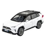 Modellbil 1/32 Rav4 Legering Diecast Samlarleksak Bil Med Ljus Och Ljud Leksaksfordörr Kan Öppnas För Pojkar Barn Småbarn Present