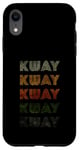 Coque pour iPhone XR T-shirt Kway Love Heart style grunge vintage noir Kway