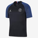 Nike PSG M Nk BRT Strk Top Ss 4Th T-Shirt - Black/Hyper Cobalt/(White) (No Sponsor-PLYR), XX-Large