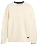 GANT Col en C en Coton côtelé Pull-Over, crème, XL Homme