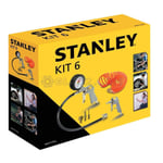 KIT 6 ACCESSOIRES STANLEY POUR COMPRESSEUR D'AIR PNEUMATIQUE GONFLAGE