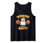 Ghost Gym Exercise Working On My Booty Fit Halloween Costume Tank Top