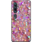 Xiaomi Mi Note 10 Transparent Mobilskal Glitter