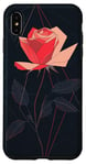 Coque pour iPhone XS Max Rose Minimalisme Géométrique Art Floral