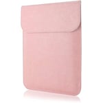 Yeliot Étui de Protection en Cuir synthétique imperméable pour Ordinateur Portable 11,6" - Compatible avec MacBook Air 12,3" - Microsoft Surface Pro 4 6 7/12,9" iPad Pro 2018 - Rose