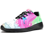 Bright Rainbow Kawaii Unicorn Mens Trainers Slip on Lightweight Running Shoes Outdoor B