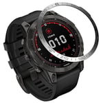 Garmin Fenix 7X urtavla i metall, repskyddande ring (YJD) Silver Garmin Fenix 7X