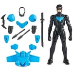 DC Comics, Batman Adventures, Figurine d'action Nightwing, 15 Accessoires d'armure, 17 Points d'articulation, 30,5 cm, Jouet Super héros pour Enfants pour garçons et Filles