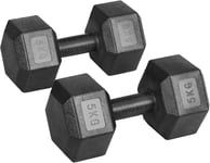 Yaheetech 2x4kg/2x5kg/2x6kg/2x7.5kg/2x8kg/2x10kg Sold in Pair Dumbbells Set Arm