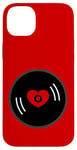 Coque pour iPhone 14 Plus disque vinyle vintage cœur album rouge valentines mignon rétro