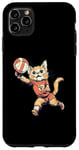 Coque pour iPhone 11 Pro Max Chat mignon jouant au volley-ball. Volley-ball de chat