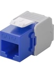 Pro Keystone module RJ45 CAT 6A UTP blue