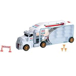 Theo Klein 2837 Bosch Car Service Camion transporteur de voitures | 26 compartiments | Super rampe de sortie pour courses automobiles | Pour enfants à partir de 3 ans