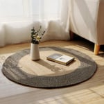 Jute matta rund, naturfiber av jute 100cm