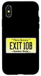 Coque pour iPhone X/XS Sortie de plaque d'immatriculation New Jersey NJ GSP Parkway 10B