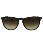 Ray-Ban Womens Ladies Retro Round Rubberised Havana Gradient Sunglasses - Brown, Size: 54x18mm - Size 54x18mm