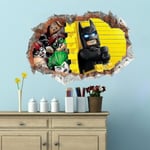 Batman Anime Broken Wall 3d Wall Stickers Creative Pvc självhäftande tapeter Avtagbar väggdekal