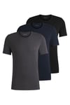 BOSS Mens Tshirt RN 3P Classic Three-Pack of Cotton Underwear T-Shirts with Logos