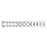 Universal 22mm Lyxigt armband med glittrande stenar, silver