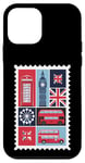 iPhone 12 mini London Stamp with Iconic Landmarks - London Souvenir Case