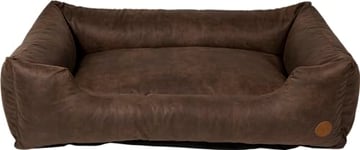 JACK AND VANILLA - Sofa pour Chien JV Classy - Panier de Couchage Durable et Tout Confort pour Chiens - Simili Cuir, Couleur Bark, XL, 120 x 82 x 27 cm