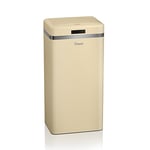 Swan SWKA4500CN Retro Kitchen Bin with Infrared Technology, Square, Cream, 45 Litre