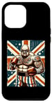 Coque pour iPhone 12 Pro Max Boxe Britannique Union Jack Drapeau Boxeur