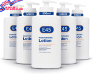 E45 Body Lotion 500 Ml X5 Pack – E45 Moisturising Lotion with Pump – Daily