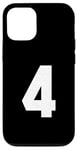 iPhone 12/12 Pro #4 Jersey Varsity Uniform Number Sport Case