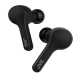 JVC HA-A7T-B Fully Wireless Earbuds, Weight: 0.1 oz (4.8 g), Small, Lightweight, Body Up to 15 Hours Playtime, Waterproof for Daily Use, Bluetooth Ver5.0 Compatible, Black