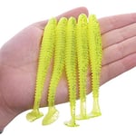 Worms Soft Bait T Tail Swimbait Leurre de pêche 5.5cm 0.8g Artificielle Double Couleur Silicone Baits Bass Fishing Jig Wobbler 50mm 1g 10pcs C