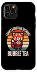 Coque pour iPhone 11 Pro Panda rouge rétro I Can't Function Without Bubble Tea Lover