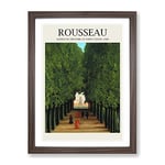 The Avenue In The Park By Henri Rousseau Exhibition Museum Painting Framed Wall Art Print, Ready to Hang Picture for Living Room Bedroom Home Office Décor, Walnut A2 (64 x 46 cm)