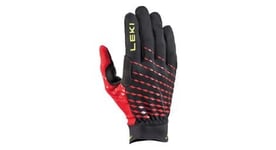 Gants longs leki ultratrail breeze noir rouge