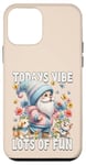 Coque pour iPhone 12 mini Funny Puppy Dog Dad Gnome Have Fun In Spring Cute Butterfly