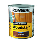 Ronseal Quick Drying Woodstain Dark Oak Satin 750ml