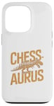 Coque pour iPhone 13 Pro Chessaurus Jeu d'échecs amusant Dinosaure T-Rex Joueur d'échecs