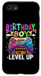 Coque pour iPhone SE (2020) / 7 / 8 Birthday Boy Time to Level Up Jeu vidéo Anniversaire Gamer Boys