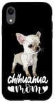 Coque pour iPhone XR Chihuahua Maman Blanche Chiwawa Mère Chihuahua Chiot Maman