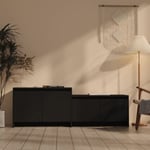 Design In - Meuble TV,Meuble de Rangement,Banc tv Noir 146,5x35x50 cm Bois d'ingénierie CFW692399