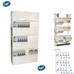 Digital Electric - Coffret électrique équipé T4 - T5 - 3 rangées - 2 inter. diff-AC. 63A + 1 inter. diff-A. 63A + 15 disjoncteurs