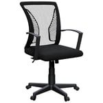 Vida Designs Airdrie Office Chair With Arms Comfy Ergonomic Mesh Swivel Computer Height Adjustable Executive Desk Chair (Black)