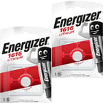 2 x ENERGIZER 1616 Lithium Batteries 3v  CR1616 DL1616