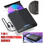 7in1 External USB 3.0 DVD CD RW Writer Drive Burner Reader Player For Laptop PC